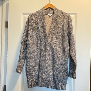 Gray Patterned Cardigan